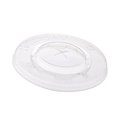 PLA flat lid, straw hole, Ø 95mm