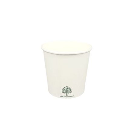 Paper cup, 100 ml, plastic free, white | 50 pcs