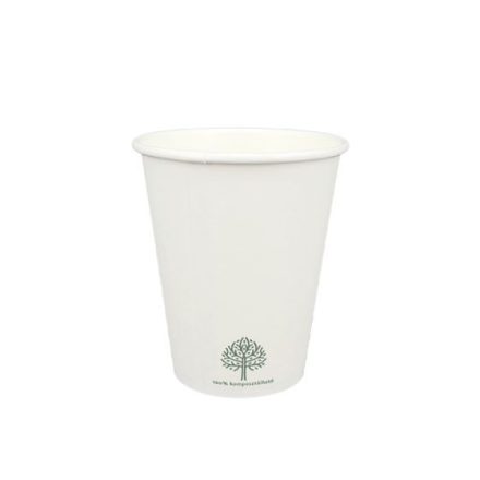 Paper cup, 100 ml, plastic free, white | 50 pcs