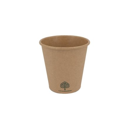 Paper cup, 100 ml, plastic free, white | 50 pcs