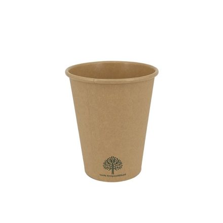 Paper cup, 100 ml, plastic free, white | 50 pcs