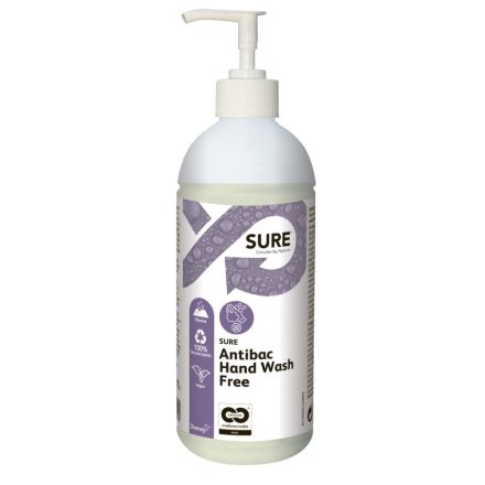 Sure Antibac Wash Free fertőtlenítő hatású folyékony szappan 500 ml | 6db/karton